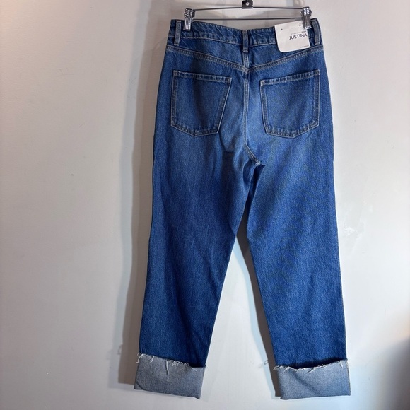 DYNAMITE Sz 27 Justina Jeans Mid-Wash Straight Leg high Waisted NEW WITH TAGS - Picture 12 of 16